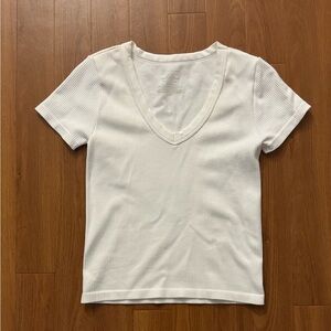 No Boundaries White Fitted Short Sleeve T-Shirt